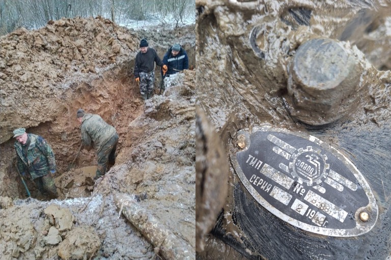 В Тверской области поисковики подняли на поверхность советский бомбардировщик