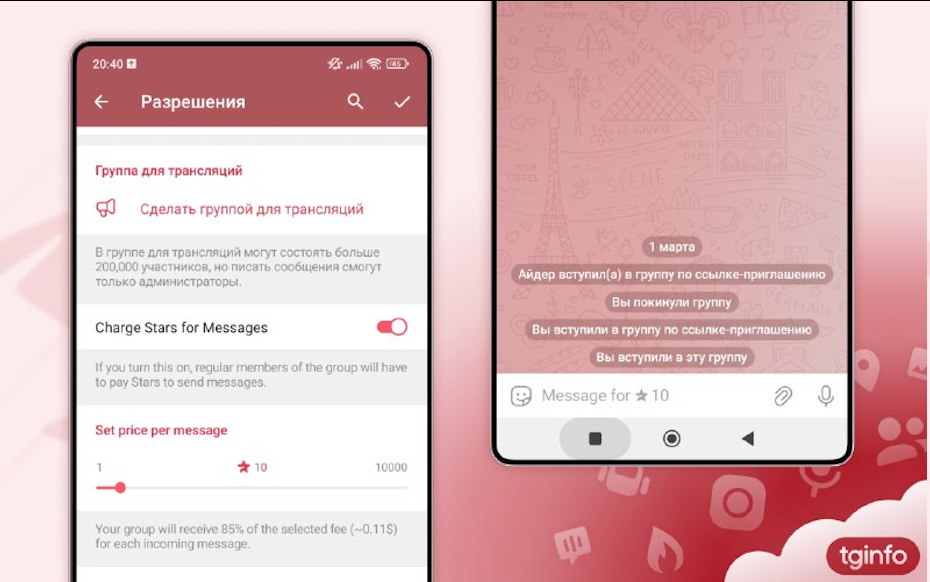 В Telegram появились платные сообщения