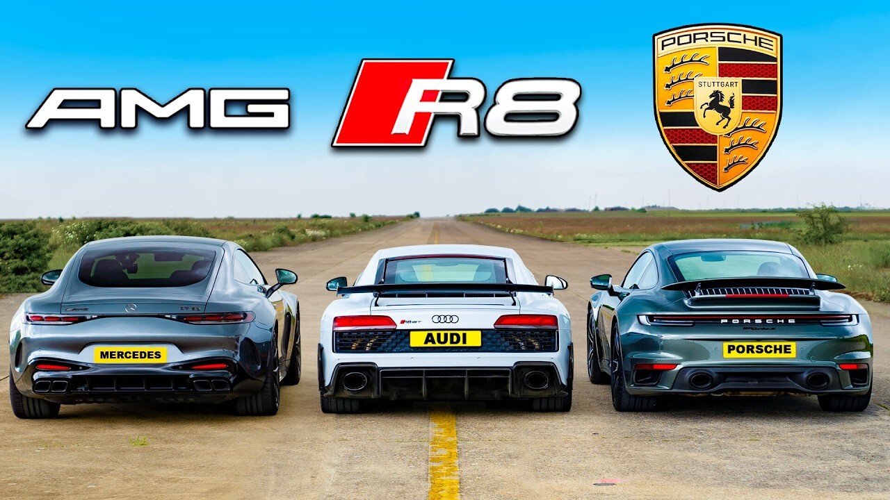 Лимитированная Audi R8 GT сразилась с Mercedes-AMG GT и Porsche 911 Turbo S